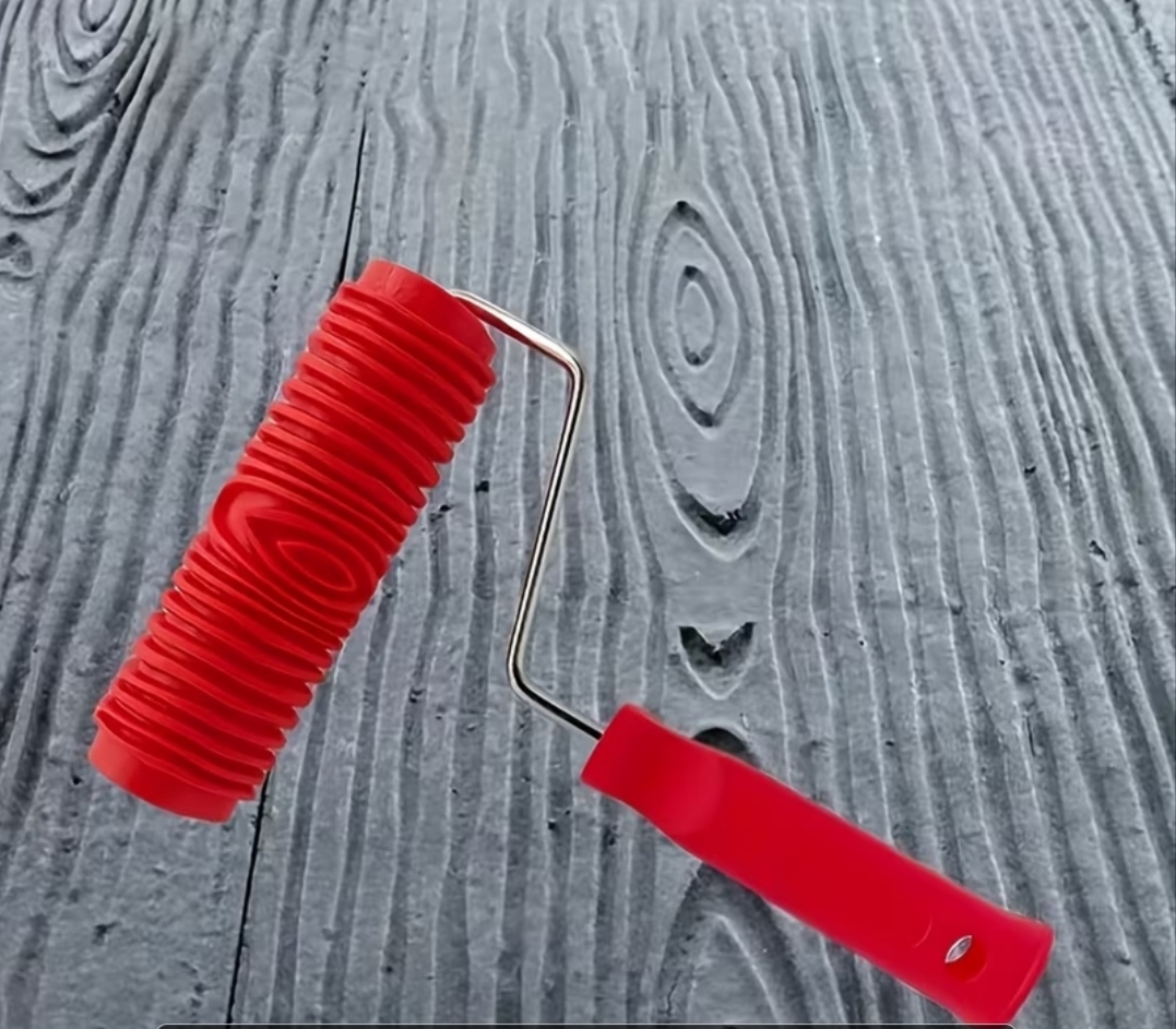 Rodillo efecto madera sobre pared
